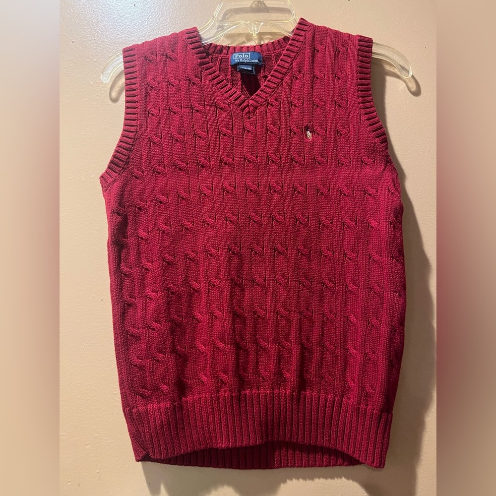 Ralph Lauren Red Knit Sweater